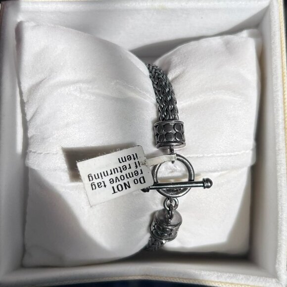 Artisan 925 Sterling Silver Lapis Lazuli Bracelet 47.7g Square Cabochon - Picture 2 of 4